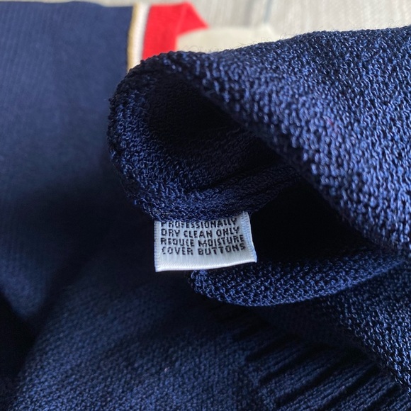 ST. JOHN Jacket Women’s Medium Made in the USA Academia Wool Cardigan Sweater - Picture 7 of 14
